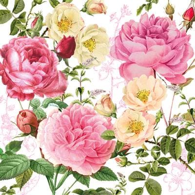 Paperproducts Design Serviette en papier Rosalie, 20 serviettes de 33 x 33 cm