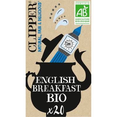 Clipper Thé Noir English Breakfast Bio - 20 sachets, 44g