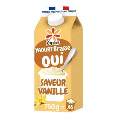 Yoplait Yaourt brassé vanille en brique, 750g