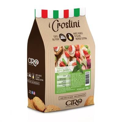 Ciro Crostini Ail et Basilic, 100g