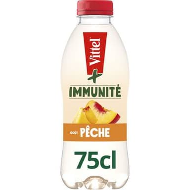 Vittel Plus Immunité Zinc goût pêche, 75cl