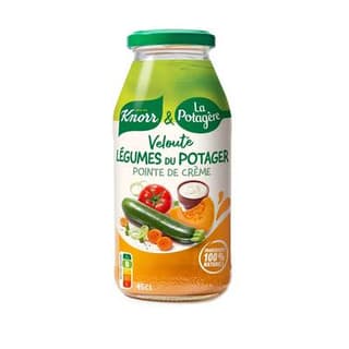 Knorr & La Potagère Soupe velouté aux légumes de potager et pointe de crème en bouteille, 45cl