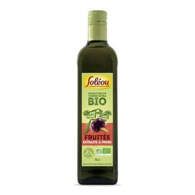 Soléou Huile d'olive vierge extra fruitée bio, 75cl