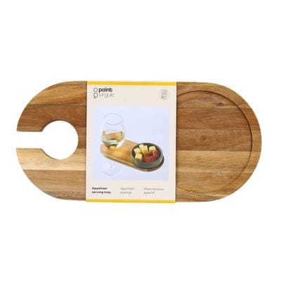 Point virgule Planche en acacia pour apéritif, 22x11x2 cm