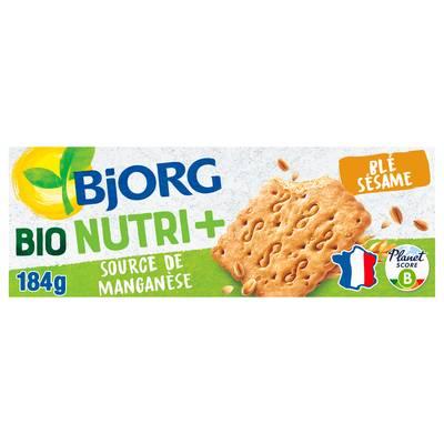 3229820181738 - Bjorg - Biscuits blé sésame bio Nutri+