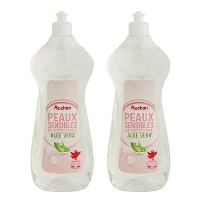 Auchan Liquide vaisselle peaux sensibles, Lot de 2x750ml