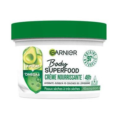 Garnier Body Superfood Crème nourrissante Avocat Oméga 6, 380ml