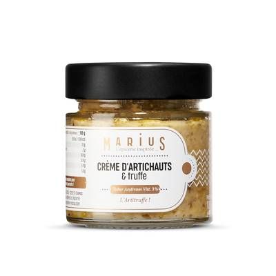 Marius, L'Épicerie Inspirée Crème d'artichauts et truffe - Tartinable, 100g