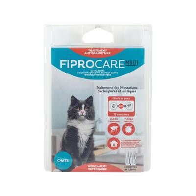 Fiprosoin Pipettes Antiparasitaire pour chat, 2 pièces