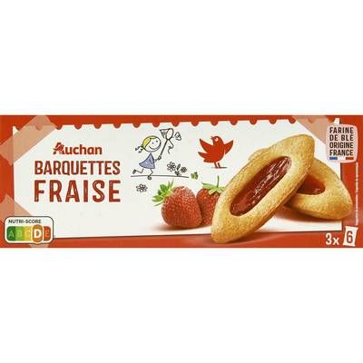 Auchan Barquettes à la fraise, 120g