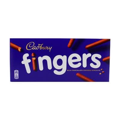 Cadbury Biscuits chocolat au lait finger, 114g