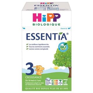Hipp Lait de Croissance Essentia Bio 3ème âge en Poudre Bébé Dès 10 mois, 600g