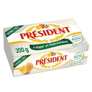 Président Beurre Demi Sel 60%mg, 200g