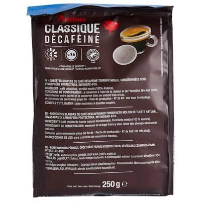 3245678172841 - Auchan - Dosettes de café classico décaféiné