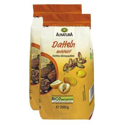 Alnatura Dattes dénoyautées bio, Lot de 2x200g