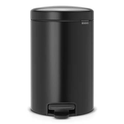Brabantia Poubelle à pédale Newicon Noir, 12 L