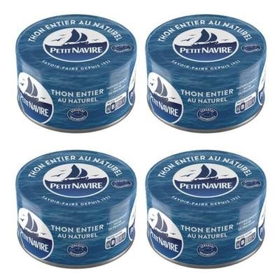 Petit Navire Thon Entier au Naturel Albacore, Lot de 2 - 2x140g