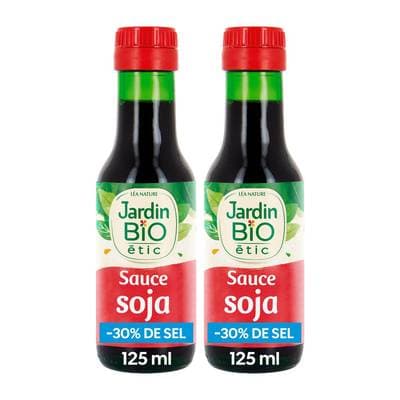 Jardin Bio Etic Sauce Soja Shoyu Bio -30% de sel, Lot de 2x125ml