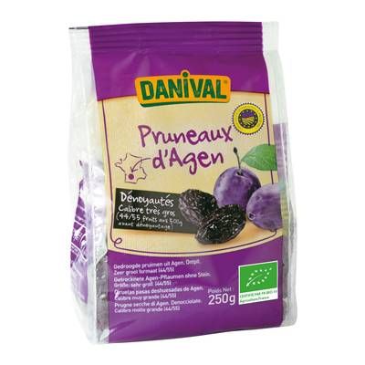 Danival Pruneaux Agen IGP dénoyautés très gros bio, 250g
