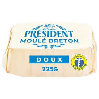 Président Beurre moulé extra doux, 225g