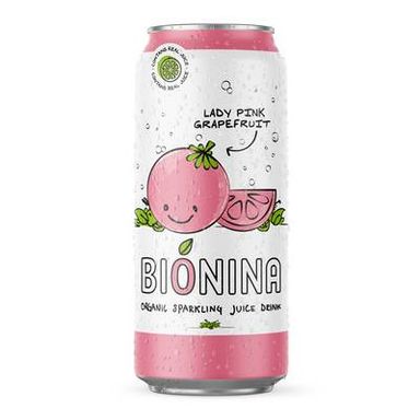 Bionina Boisson Gazeuse au Jus de Pamplemousse Bio, 33cl