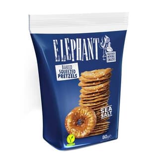 Elephant Pretzels Pressés Sel de Mer, 80g