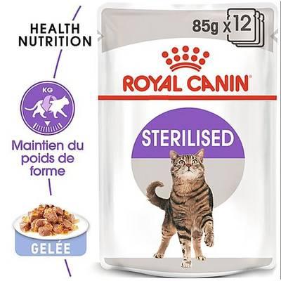9003579311844 - Royal Canin - Sachets en Gelée Sterilised Maintien Poids de Forme pour Chat Adulte Stérilisé