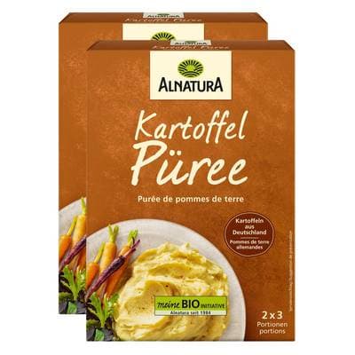 Alnatura Purée de pommes de terre bio, Lot de 2x160g