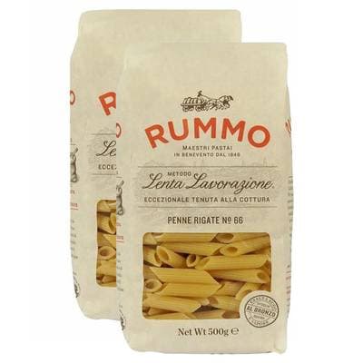Rummo Pâtes Penne Rigate N°66 Premium, Lot de 2x500g