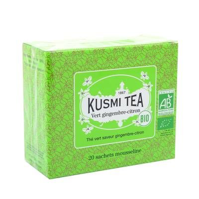 Kusmi Tea Thé vert gingembre-citron bio - étui, 20 sachets