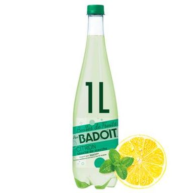 Badoit Bulles de fruits citron touche de menthe, 1L