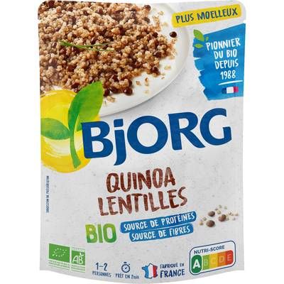 Bjorg Quinoa Lentilles Plat Cuisiné Bio, 250g