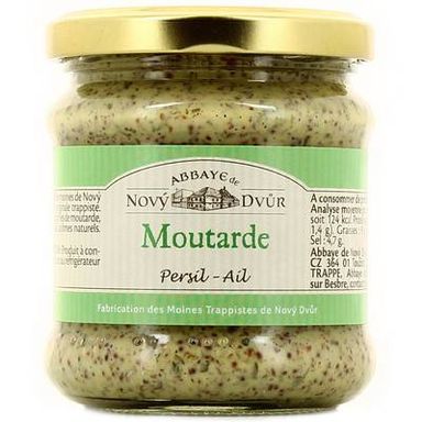 Abbaye De Novy Dvur Moutarde parfumée au persil et à l'ail, 210g