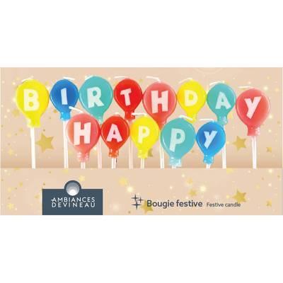 3482356828045 - Ambiances Devineau - Bougies ballons Happy Birthday