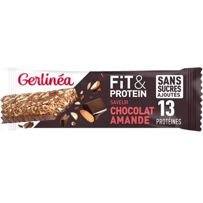 Gerlinéa Barre Fit Protéine Chocolat Amande, 45g
