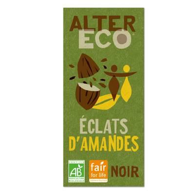 3700214610046 - Alter Eco - Commerce Equitable - Chocolat noir éclats d'amandes 60% Cacao bio du Pérou