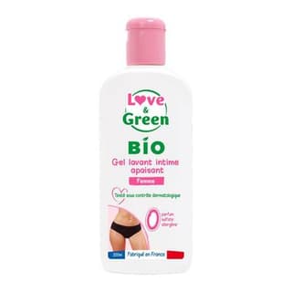 Love & Green Gel lavant intime apaisant à l'extrait d'aloe vera bio, 200ml
