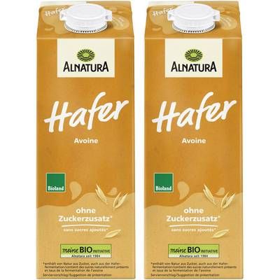Alnatura Avoine non sucrée Boisson Végétale Bio, Lot de 2x1L