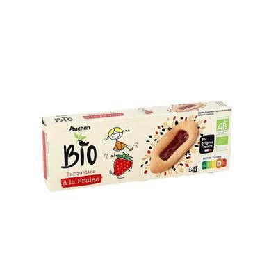 Auchan BIO Barquettes à la fraise bio, 120g