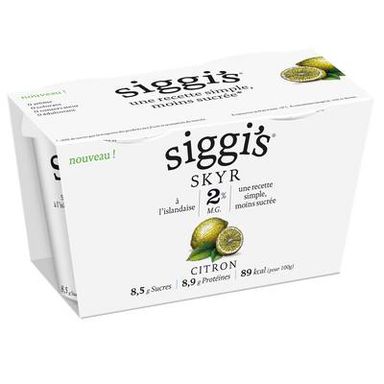 Siggi's Skyr Citron 2%mg, 2x140g