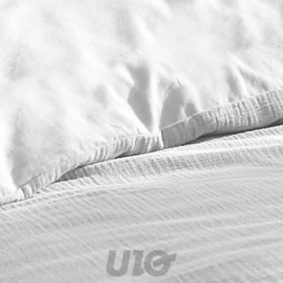 3574386449847 - Douceur D Interieur - Parure de lit double gaz de coton Angelia Blanc