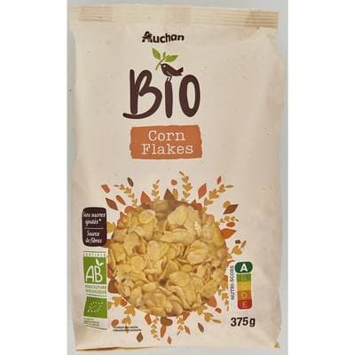 Auchan BIO Corn flakes bio, 375g