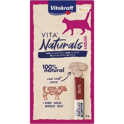 4008239589248 - Vitakraft VitaNaturals - Snack Liquide Creamy au Boeuf - Friandise pour chat
