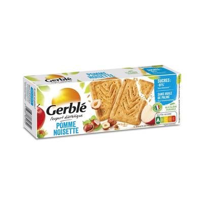 Gerblé Teneur Réduite 16 Biscuits Pomme Noisettes -61% de sucres en moins, 230g