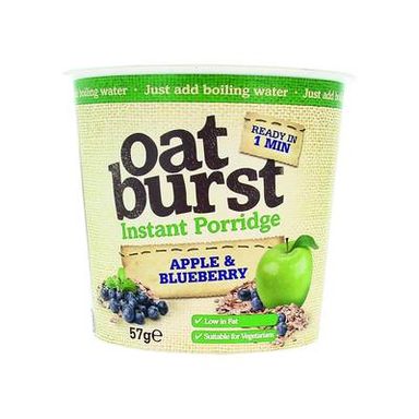 Oat Burst Porridge instantané à base de flocons d'avoine, pommes et myrtilles séchées, 57g