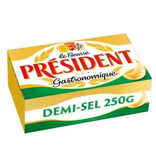 Président Beurre plaquette 1/2 Sel, 250g