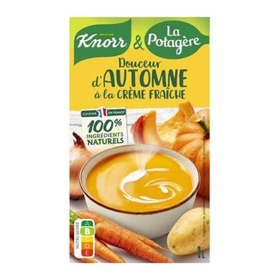 8712100368349 - Knorr & La Potagère - Soupe Douceur d'Automne à la crème fraîche Soupe liquide en brique familiale