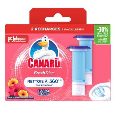 Canard Fresh Bloc WC Fleurs Oasis Fresh Disc, 2 recharges