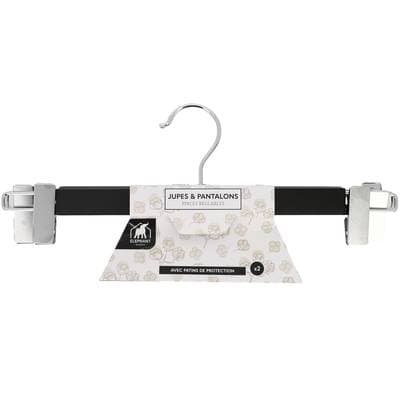 Elephant Cintre bois pince, 2 cintres