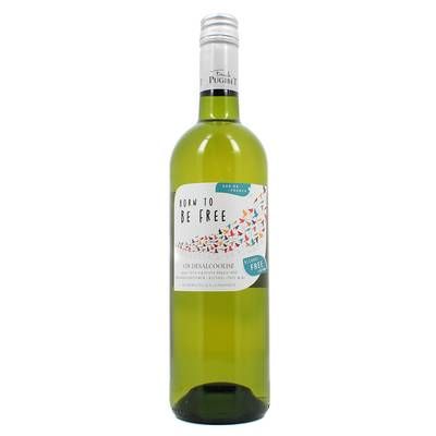 Born to be free Vin Blanc sec sans alcool, 75cl